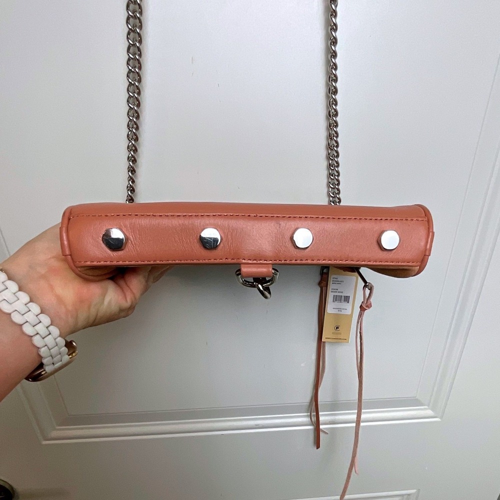 Rebecca Minkoff Mini MAC Crossbody Bag Desert Rose Suede Leather XS20ESUX01 - Picture 7 of 8